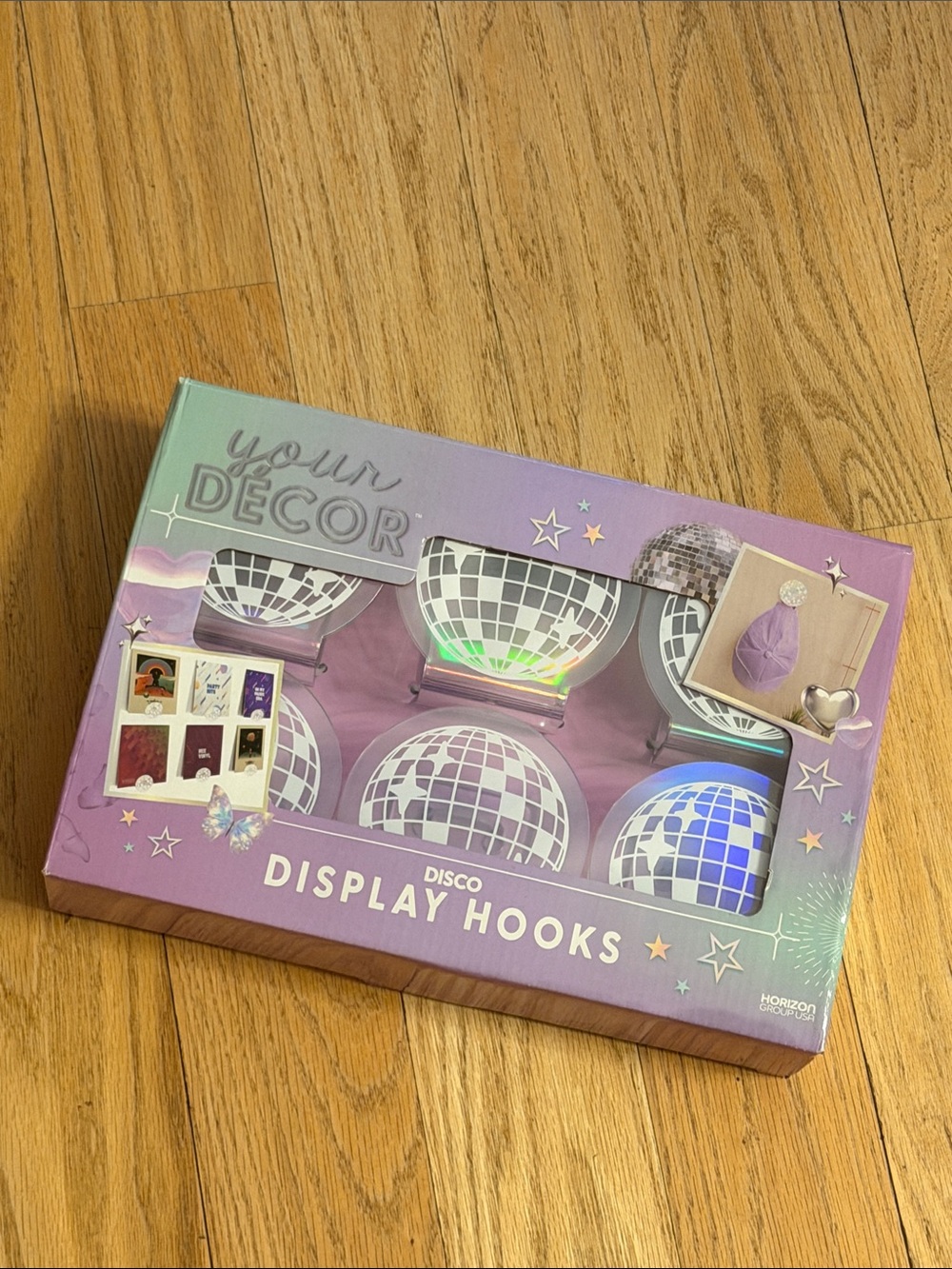 Purple Disco Display Hooks - 6 pack Decorative Wall Hooks